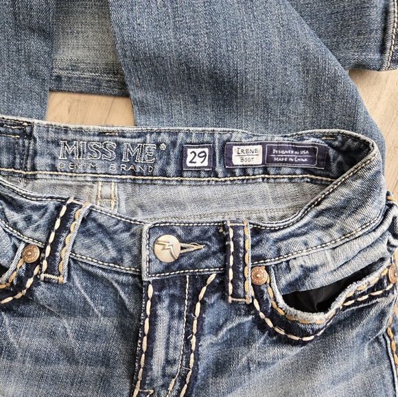 Miss Me Denim Brand Iren Bootcut Jeans Sz 29 - Picture 12 of 12